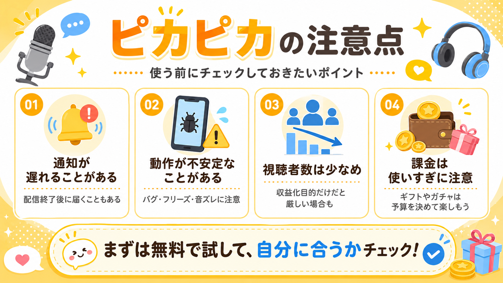ピカピカを使う前の注意点画像