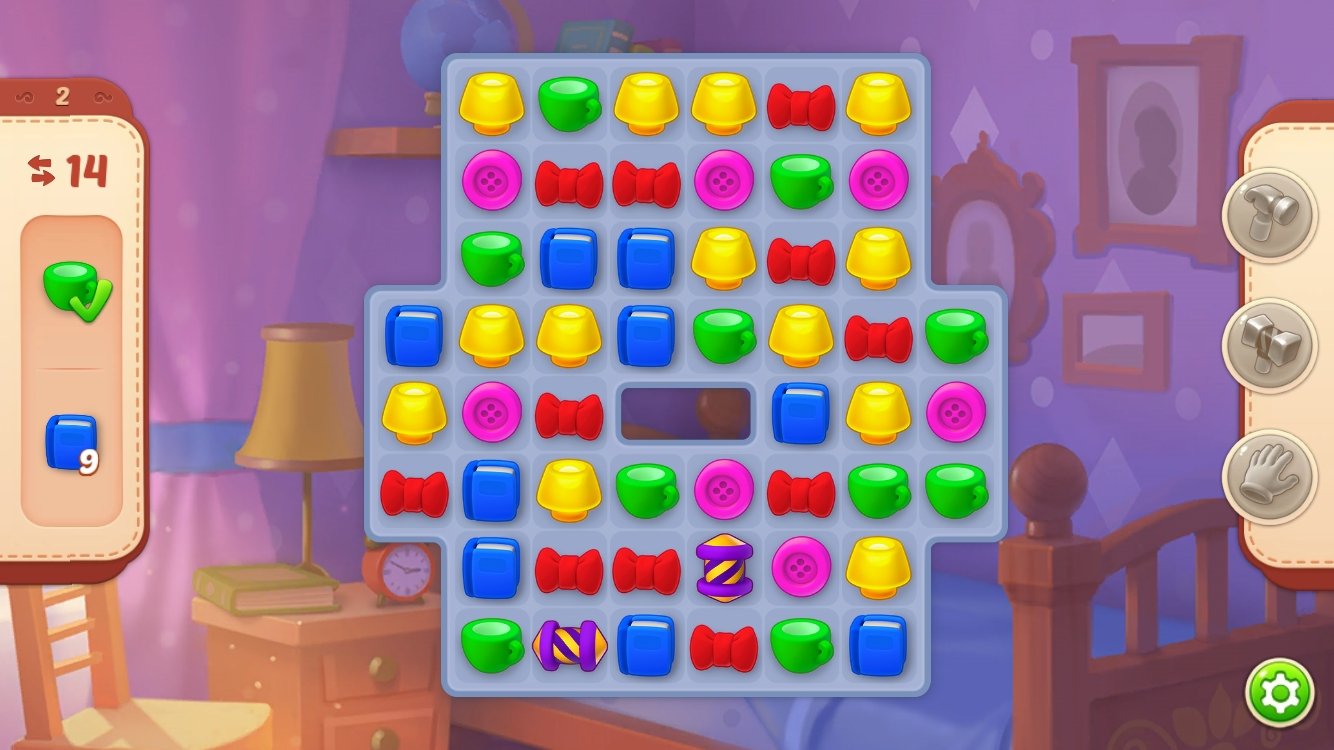 ホームスケイプのパズル画面